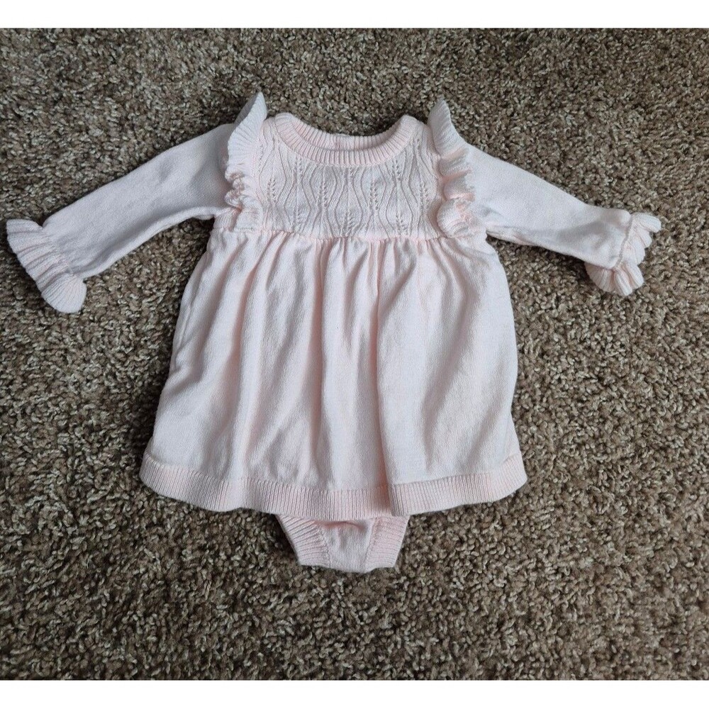 Janie and jack knit bubble dress size newborn - pink